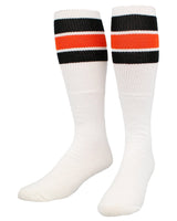 TCK socks Black/Orange / Medium Retro 3 Stripe OTC Tube Socks