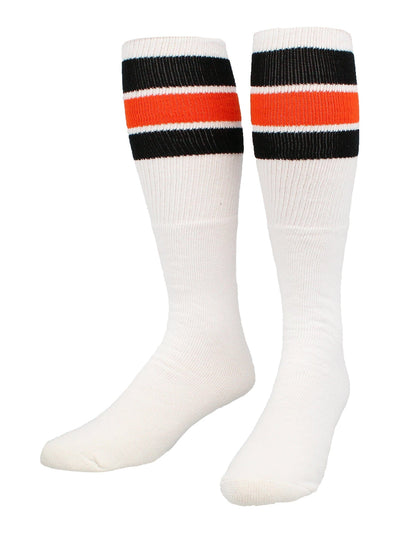 TCK socks Black/Orange / Medium Retro 3 Stripe OTC Tube Socks
