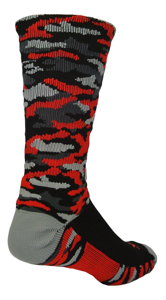 TCK socks Black/Red Camo / X-Large Elite Woodland Camo Performance Crew Socks