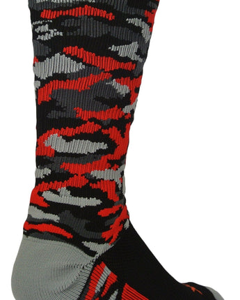 TCK socks Black/Red Camo / X-Large Elite Woodland Camo Performance Crew Socks