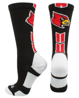 TCK socks Black/Red/White / Large Louisville Cardinals Baseline Crew USA Made