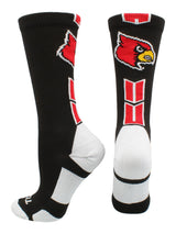 TCK socks Black/Red/White / Large Louisville Cardinals Baseline Crew USA Made