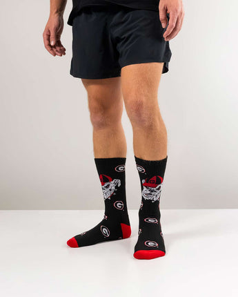 TCK socks Black/Red/White / Medium Georgia Bulldogs Mayhem Crew Socks (Imported)