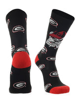 TCK socks Black/Red/White / Medium Georgia Bulldogs Mayhem Crew Socks (Imported)