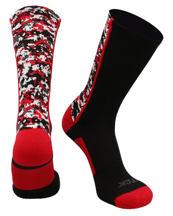 TCK socks Black/Red / X-Large Digital Camo Crew Socks