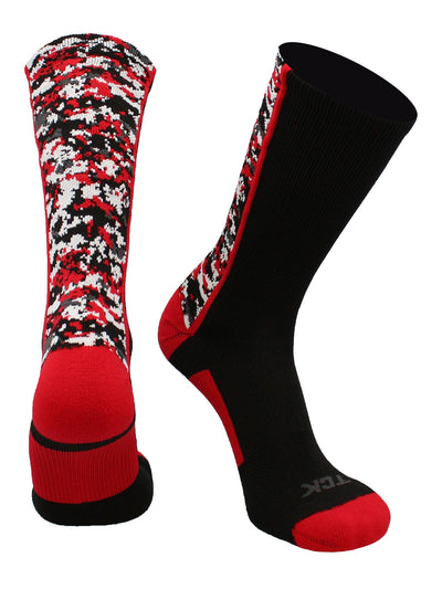 TCK socks Black/Red / X-Large Digital Camo Crew Socks