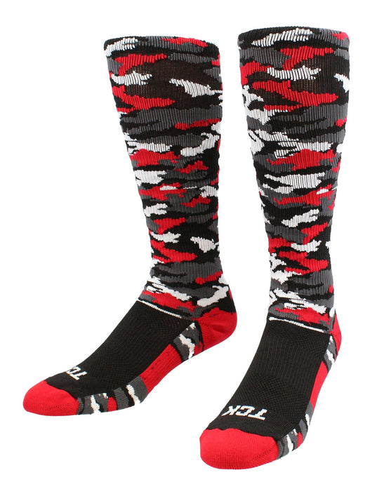 TCK socks Black/Scarlet Camo / Large Elite Performance Camo Over The Calf Socks