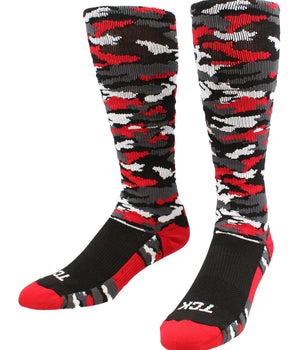 TCK socks Black/Scarlet Camo / Large Elite Performance Camo Over The Calf Socks
