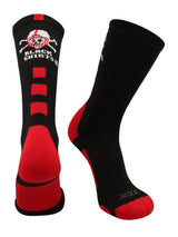 TCK socks Black/Scarlet / Large Nebraska Cornhuskers Blackshirts Baseline Crew USA Made