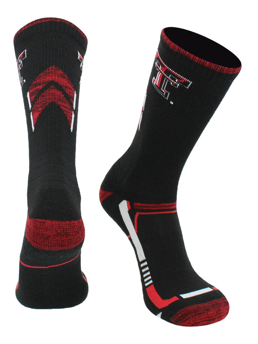 TCK socks Black/Scarlet / Large Texas Tech Red Raiders Socks Texas Tech University Red Raiders Champion Crew Socks