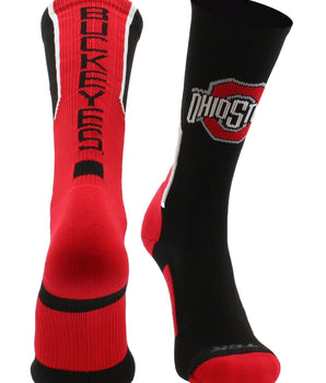 TCK socks Black/Scarlet / Large University of Ohio State Buckeyes Perimeter Crew