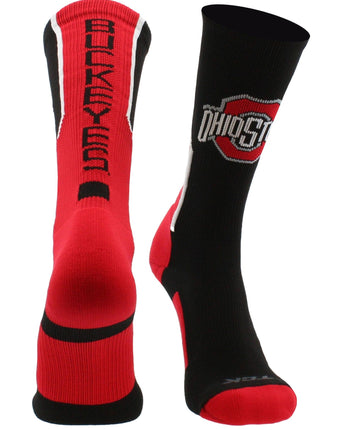 TCK socks Black/Scarlet / Large University of Ohio State Buckeyes Perimeter Crew