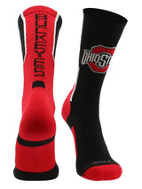 TCK socks Black/Scarlet / Large University of Ohio State Buckeyes Perimeter Crew