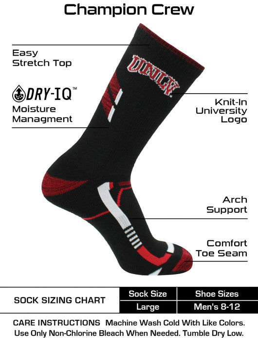 TCK socks Black/Scarlet / Large UNLV Rebels Socks University of Nevada Las Vegas Rebels Champion Crew Socks