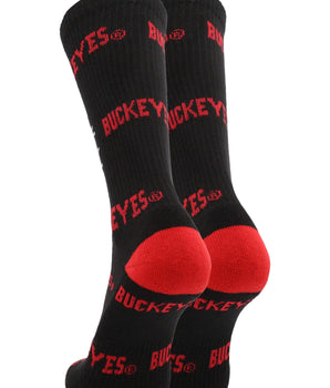 TCK socks Black/Scarlet / Medium Ohio State Buckeyes Mayhem Crew Socks (Imported)