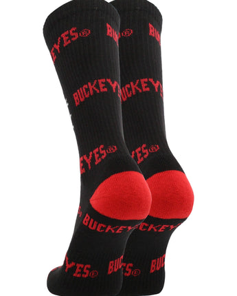 TCK socks Black/Scarlet / Medium Ohio State Buckeyes Mayhem Crew Socks (Imported)