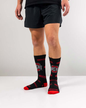 TCK socks Black/Scarlet / Medium Ohio State Buckeyes Mayhem Crew Socks (Imported)