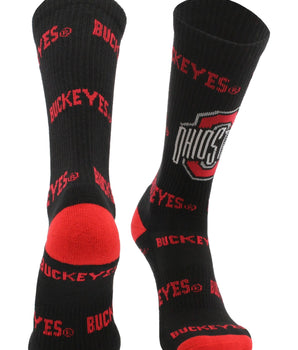 TCK socks Black/Scarlet / Medium Ohio State Buckeyes Mayhem Crew Socks (Imported)