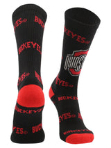 TCK socks Black/Scarlet / Medium Ohio State Buckeyes Mayhem Crew Socks (Imported)