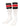 TCK socks Black/Scarlet / Medium Retro 3 Stripe OTC Tube Socks