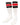 TCK socks Black/Scarlet / Medium Retro 3 Stripe OTC Tube Socks