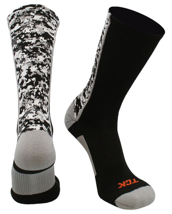 TCK socks Black / Small Digital Camo Crew Socks