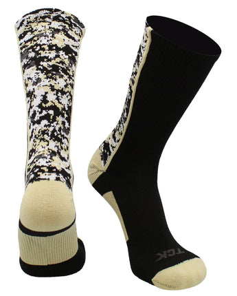 TCK socks Black/Vegas Gold / X-Large Digital Camo Crew Socks