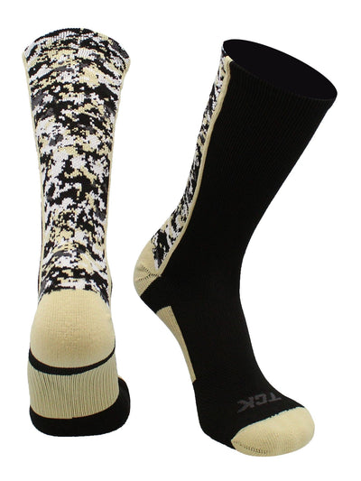 TCK socks Black/Vegas Gold / X-Large Digital Camo Crew Socks