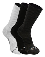 TCK socks Black/White/Graphite-3 Pack / Large Athletic Crew Socks 3-pack - Made with Recycled Yarns