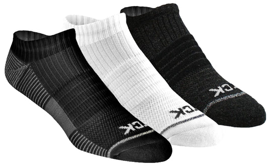 TCK socks Black/White/Graphite-3 Pair / Medium Athletic No Show Socks 3-pack