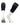 TCK socks Black/White / Large End Zone Over the Calf Football Socks
