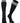 TCK socks Black White / Large Euro Style 3 Stripe Soccer Socks With Fold Down Top