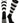 TCK socks Black/White / Large Hoop Striped Rugby Socks