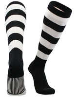 TCK socks Black/White / Large Hoop Striped Rugby Socks