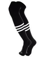 TCK socks Black/White / X-Large Dugout Striped Over the Knee Baseball Socks Pattern B