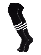 TCK socks Black/White / X-Large Dugout Striped Over the Knee Baseball Socks Pattern B