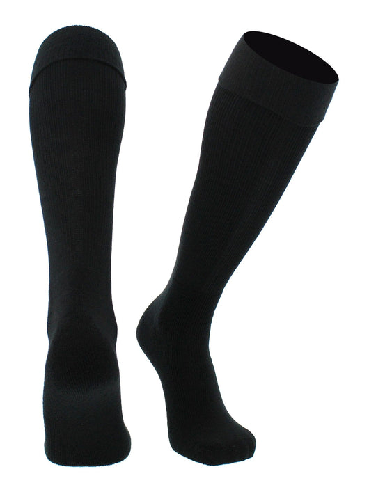 TCK socks Black / X-Large Soccer Socks Youth Toddler Adult Fold Down Top MS Multisport Tube Socks