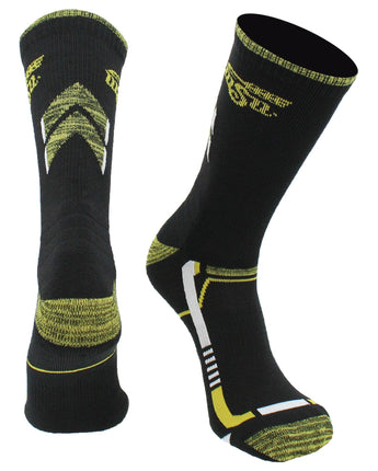 TCK socks Black/Yellow / Large Wichita State Shockers Socks Wichita State University Shockers Champion Crew Socks