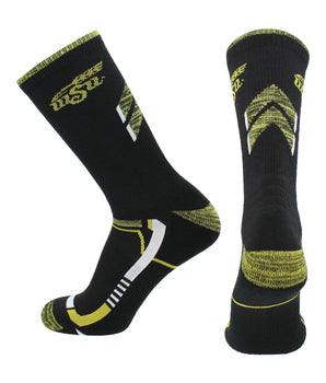 TCK socks Black/Yellow / Large Wichita State Shockers Socks Wichita State University Shockers Champion Crew Socks