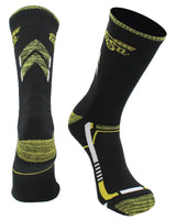 TCK NCAA Performance Champion Crew Socks – Wichita State Shockers, Black/Yellow, Large