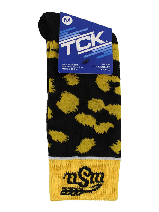 TCK socks Black/Yellow / Medium Wichita State Shockers Socks Womens Savage Crew Socks