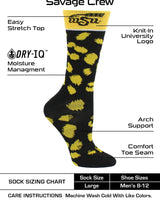 TCK socks Black/Yellow / Medium Wichita State Shockers Socks Womens Savage Crew Socks