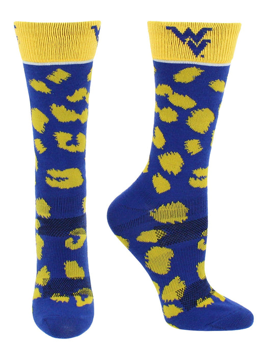 TCK socks Blue/Gold / Medium West Virginia Mountaineers Socks Womens Savage Crew Socks