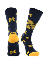 TCK socks Blue/Maize / Large Michigan Wolverines Mayhem Crew Socks (Imported)