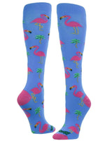 TCK socks Blue / Medium Made in USA Krazisox Flamingo Socks - TCK Crazy Sports Team Socks
