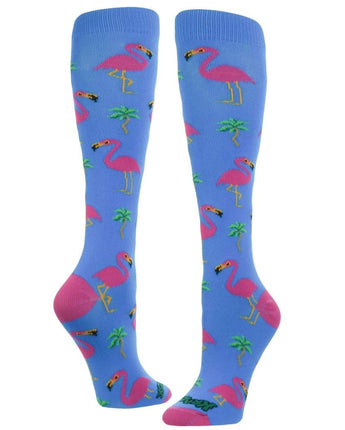 TCK socks Blue / Medium Made in USA Krazisox Flamingo Socks - TCK Crazy Sports Team Socks