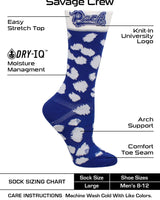 TCK socks Blue/White / Medium Nevada Wolf Pack Socks Womens Savage Crew Socks