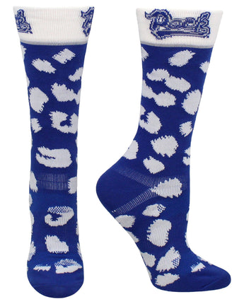TCK socks Blue/White / Medium Nevada Wolf Pack Socks Womens Savage Crew Socks