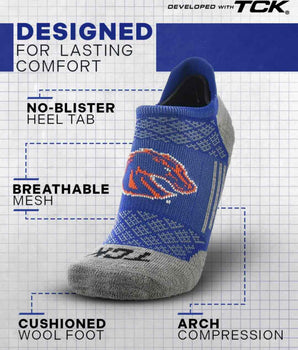 TCK socks Boise State Broncos Tour No Show Tab Socks - Made in USA