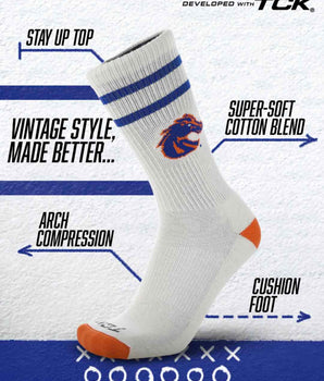 TCK socks Boise State Broncos | Vintage | NCAA Mens and Womens Soft Cotton Sock